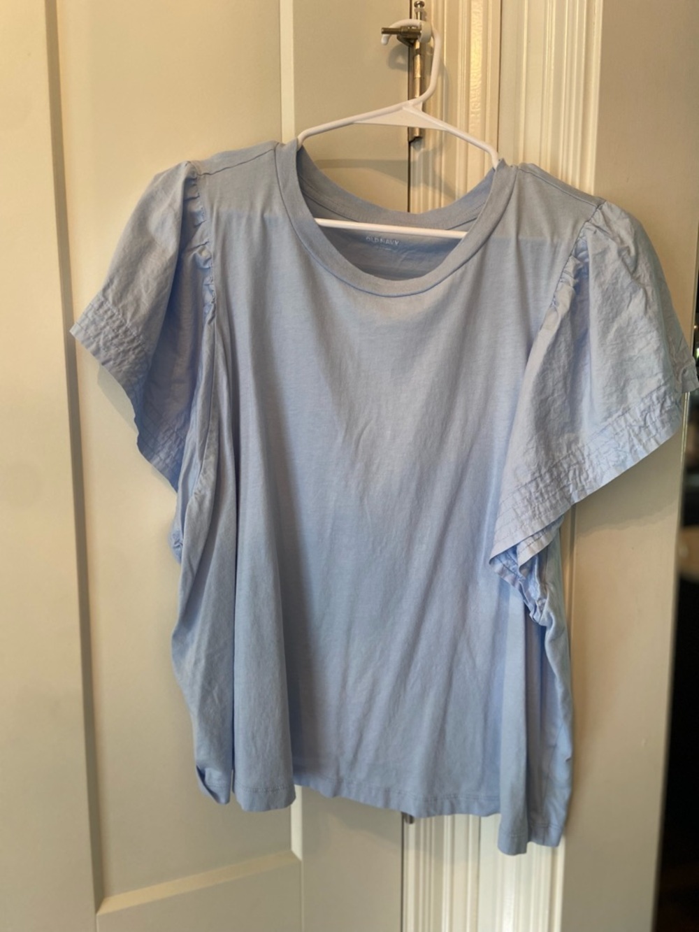 Old Navy Light Blue Flutter Sleeve Tee
